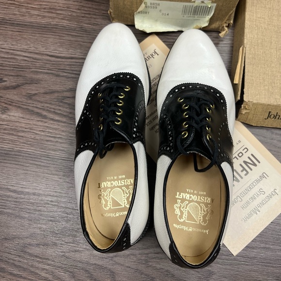 NEW Johnston & Murphy Aristocraft Saddle Oxford Golf Shoes 8.5 E main image 5